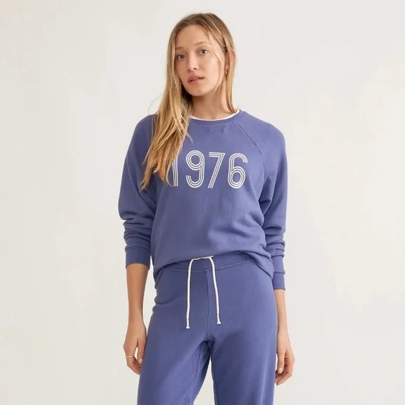 Marine Layer Periwinkle Blue 1976 Graphic Sweatshirt - Picture 4 of 16